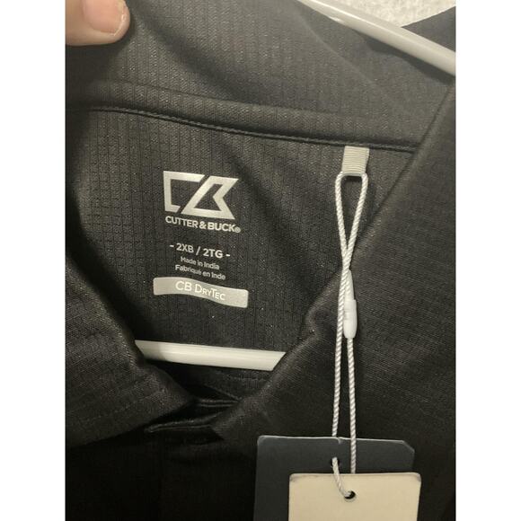 Detroit Lions Shirt Polo Mens 2XB Black NFL Football Cutter Buck CB DryTec - Picture 3 of 6